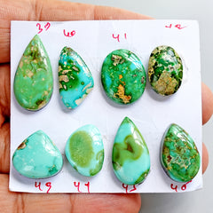 Sonoran Gold Mountain Turquoise Cabochon Natural Flatback Loose Gemstones for Jewelry Making