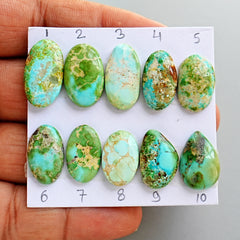 Sonoran Gold Mountain Turquoise Cabochon Natural Flatback Loose Gemstones for Jewelry Making