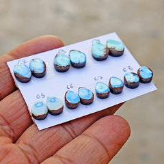 Golden Hills Turquoise Cabochon Natural Kazakhstan Turquoise Flatback Loose Gemstones for Jewelry Making