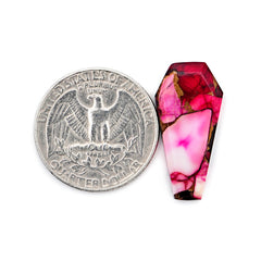 Kingman Red Dahlia Mohave Turquoise Cabochons | Freeform Gemstones for Jewelry