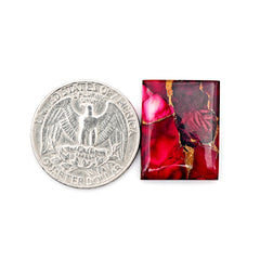 Kingman Red Dahlia Mohave Turquoise Cabochons | Freeform Gemstones for Jewelry