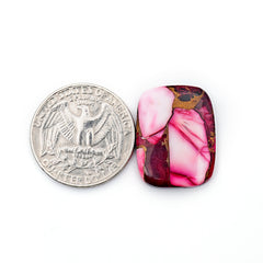 Kingman Red Dahlia Mohave Turquoise Cabochon | Freeform Gemstone for Jewelry