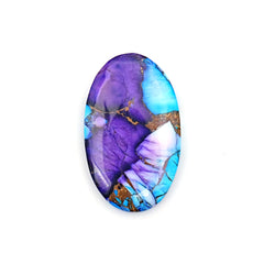 Smooth Cabochons Kingman Purple Dahlia Turquoise | Oval Cut Gemstone for Jewelry