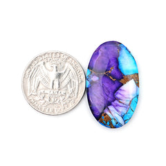 Smooth Cabochons Kingman Purple Dahlia Turquoise | Oval Cut Gemstone for Jewelry