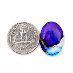Natural Kingman Purple Dahlia Turquoise Gem | Freeform Smooth Cabochon for Jewelry