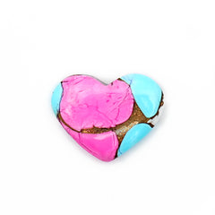 Natural Kingman Pink Dahlia Turquoise Gem | Freeform Smooth Cabochon for Jewelry