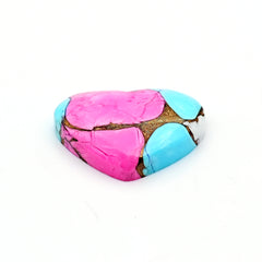 Natural Kingman Pink Dahlia Turquoise Gem | Freeform Smooth Cabochon for Jewelry