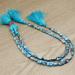 Golden Hills Turquoise Briolette Beads Natural Kazakhstan Turquoise Loose Gemstones for Jewelry Making - 9" strand