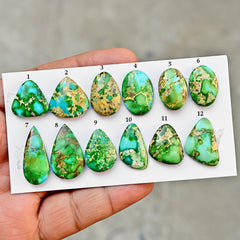 Sonoran Gold Mountain Turquoise Cabochon Loose Gemstones for Jewelry Making