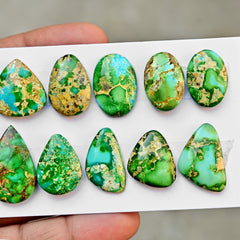 Sonoran Gold Mountain Turquoise Cabochon Loose Gemstones for Jewelry Making
