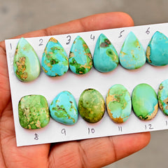 Sonoran Gold Mountain Turquoise Cabochon Natural Flatback Loose Gemstones for Jewelry Making
