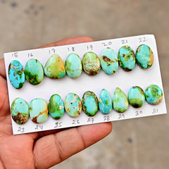 Sonoran Gold Mountain Turquoise Cabochon Natural Flatback Loose Gemstones for Jewelry Making