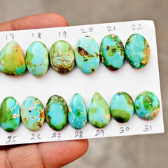 Sonoran Gold Mountain Turquoise Cabochon Natural Flatback Loose Gemstones for Jewelry Making