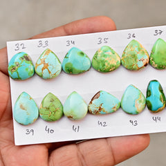 Sonoran Gold Mountain Turquoise Cabochon Natural Flatback Loose Gemstones for Jewelry Making
