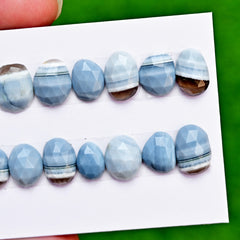 Owyhee Blue Opal Rose Cut Cabochon | Unique Blue Opal Stone For Jewelry Making