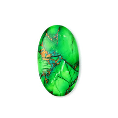 Natural Kingman Green Dahlia Turquoise Gem | Smooth Cabochon for Jewelry