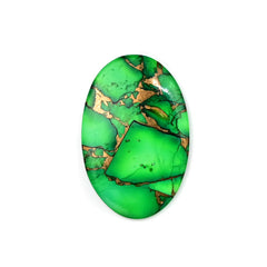 Natural Kingman Green Dahlia Turquoise Gem | Freeform Smooth Cabochon for Jewelry