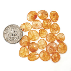 Golden Glow Yellow Aventurine Cabochons | Freeform Radiance Gems - 20 Piece