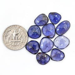 Iolite Rosecut Cabochons | Freeform Indigo Blue Gemstones For Jewelry
