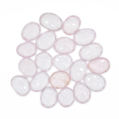 Rose Quartz Freeform Cabochons | Pink Crystal Gemstones for Jewelry Making - 20 Pices