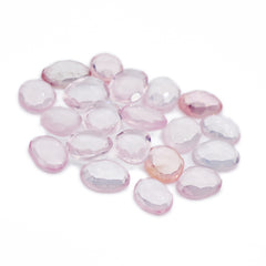 Rose Quartz Freeform Cabochons | Pink Crystal Gemstones for Jewelry Making - 20 Pices