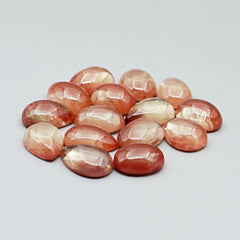 Andesine Labradorite Cabochons | Mixed Shape Smooth Cabs For Jewelry Making - 15 Pieces