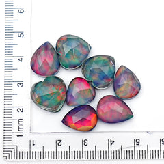 Aurora Opal Doublet Rosecut Cabochons | Mix-Shaped Gemstone for Statement Jewelry - 8 Pieces