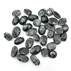 Freeform Larvikite Rose Cut Gemstones | Natural Labradorite Look Cabs for Jewelry