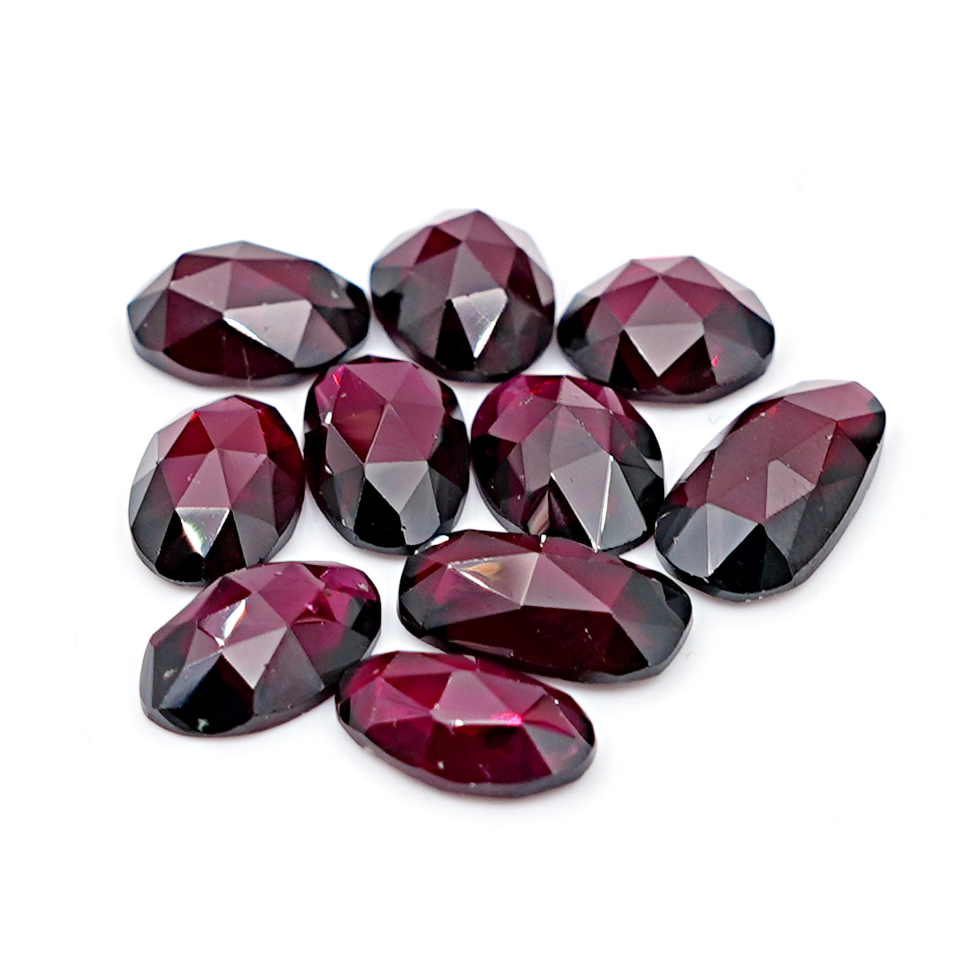 Pink Rhodolite Garnet Rose Cut Natural Cabochons