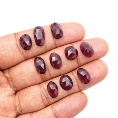 Pink Rhodolite Garnet Rose Cut Natural Cabochons