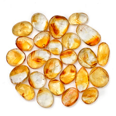 Bio Color Citrine Rosecut Gemstones | Freeform Natural Yellow Quartz for Jewelry Making - 25 Pieces