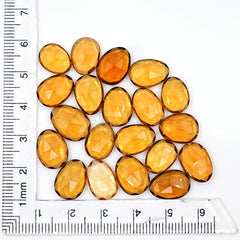 Natural Honey Citrine Rose Cut Gemstones | Freeform Radiance for Handmade Jewelry - 20 Pieces