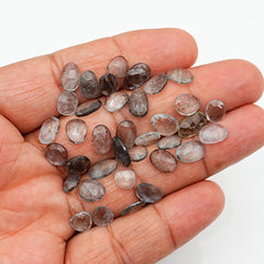 Moss Aquamarine Rose Cut Gemstones | Freeform Cabochons for Jewelry Making - 37 Pieces