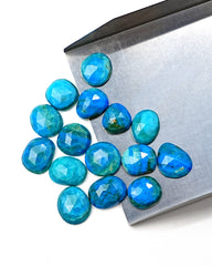 Rare Opalina Rose Cut Gemstones | Freeform Cabochons for Jewelry Making - 15 Pieces
