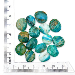 Natural Peruvian Opal Smooth Rose Cut Gemstones | Freeform Rosecut for Jewelry Making - 15 Pieces