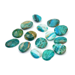 Natural Peruvian Opal Smooth Rose Cut Gemstones | Freeform Rosecut for Jewelry Making - 15 Pieces