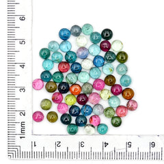 Round Shape Tourmaline Gemstones | Natural Tourmaline Smooth Cabs for Jewelry - 62 pieces