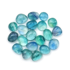 Natural Fluorite Smooth Cabochon Gemstones | Freeform Cabochon for Jewelry Making - 20 Pieces