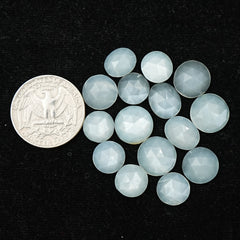 White Moonstone Rose Cut Cabochons | Mix Shape Gemstone For Jewelry Making - 15 Pieces