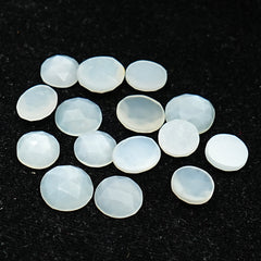 White Moonstone Rose Cut Cabochons | Mix Shape Gemstone For Jewelry Making - 15 Pieces