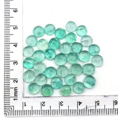 Natural Russian Green Fluorite Smooth Gemstones | Freeform Cabochons for Jewelry Making - 35 Pieces
