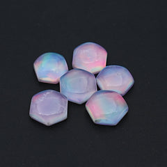 Aurora Opal Doublet Cabochons | Hexgon-Shaped Gemstone for Statement Jewelry -6 Pieces