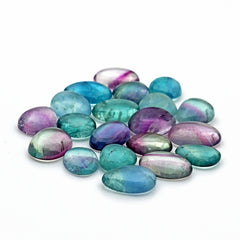 Natural Fluorite Smooth Rose Cut Gemstones | Freeform Rose Cut for Jewelry Making - 20 Pieces