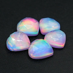 Aurora Opal Doublet Heart Shape Rosecut | Iridescent Love in Every Facet - 5 Pieces