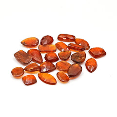 Orange Kyanite Rosecut Gemstones | Vibrant Sunset in Mixed Shapes - 22 Pieces