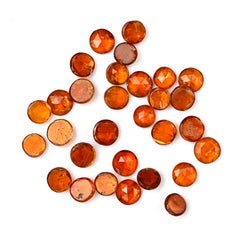 Natural Orange Kyanite Gems | Faceted Freeform Cabochons for Artisan Jewelry - 30 Pieces