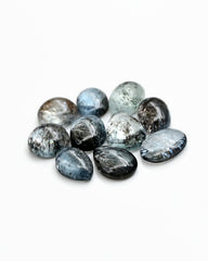 Moss Aquamarine Cabochons Stones | Mixed Shape Polished Smooth Gemstones for Jewelry - 10 Pieces