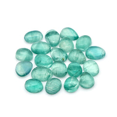 Natural Russian Green Fluorite Smooth Cabochon Gemstones | Freeform Cabochon for Jewelry Making - 20 Pieces