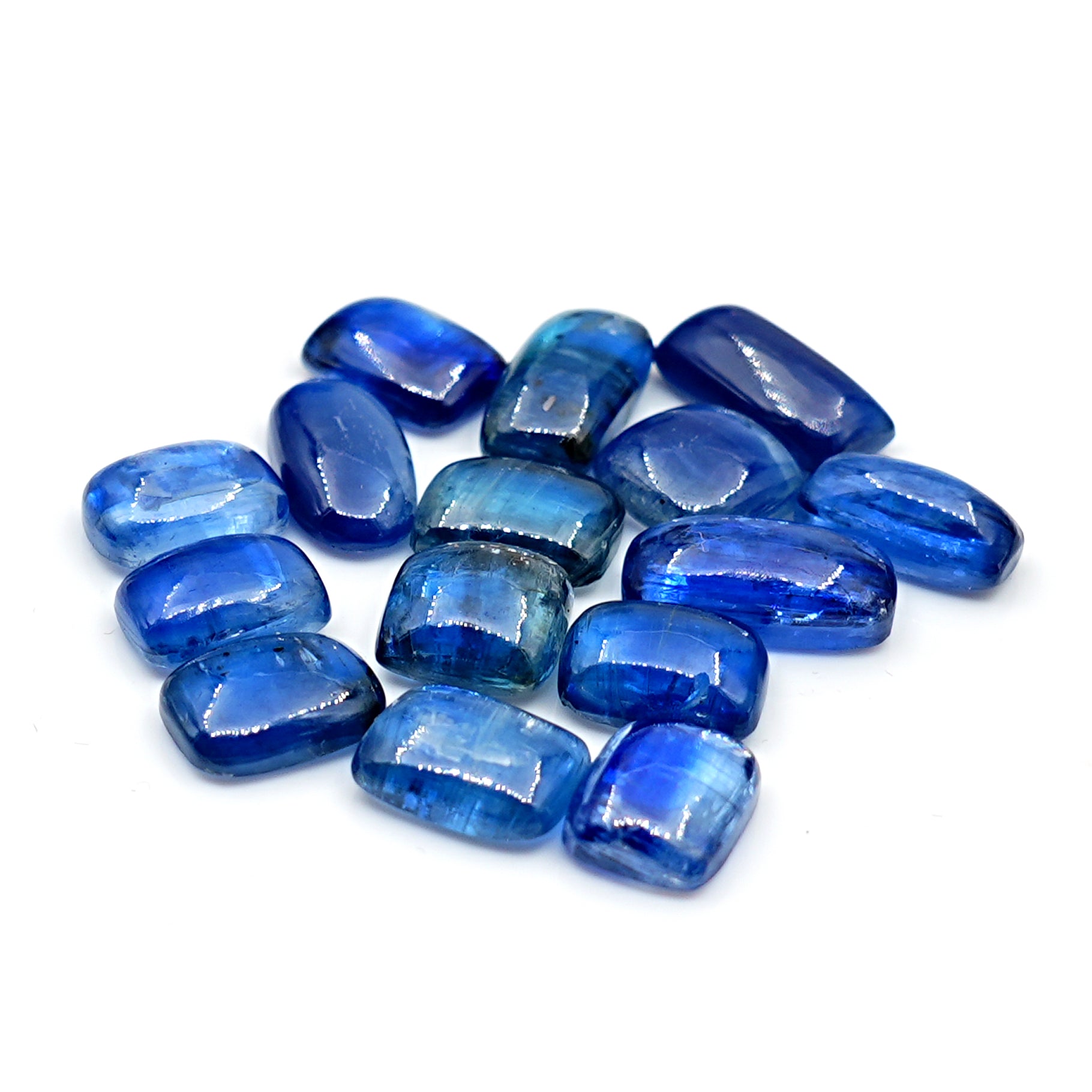 Blue Kyanite Smooth Cabochons, Perfect For September Births.
