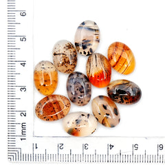 Oval Montana Agate Smooth Natural Gemstones | Cabochons For Jewelry Making - 10 Pieces